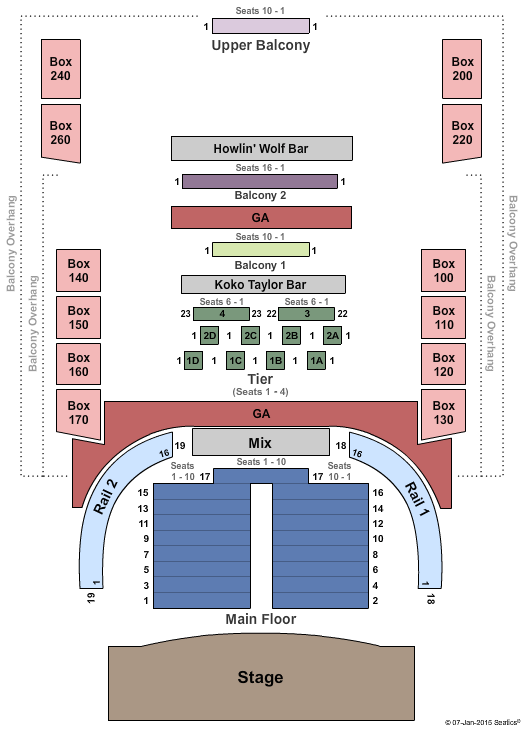 House Of Blues - Chicago Full Seating Seating Chart