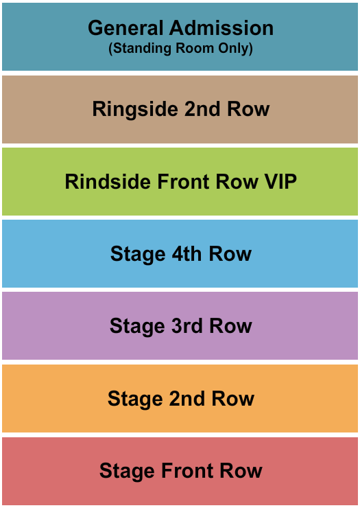 House of Independents Stage/Ringside/GA Seating Chart