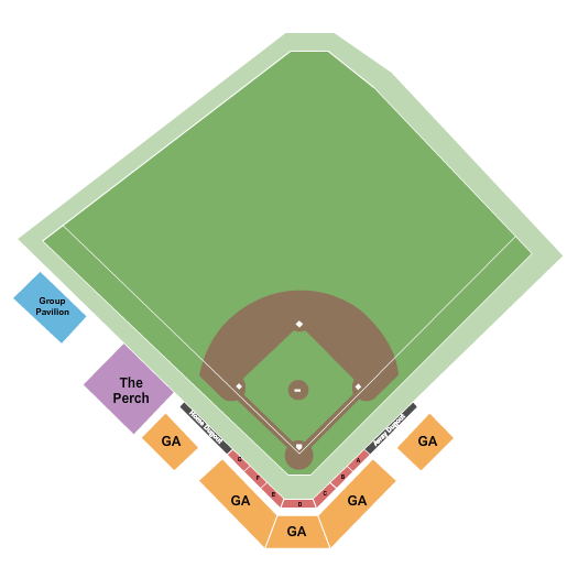 Howard Johnson Field Baseball 2 Seating Chart