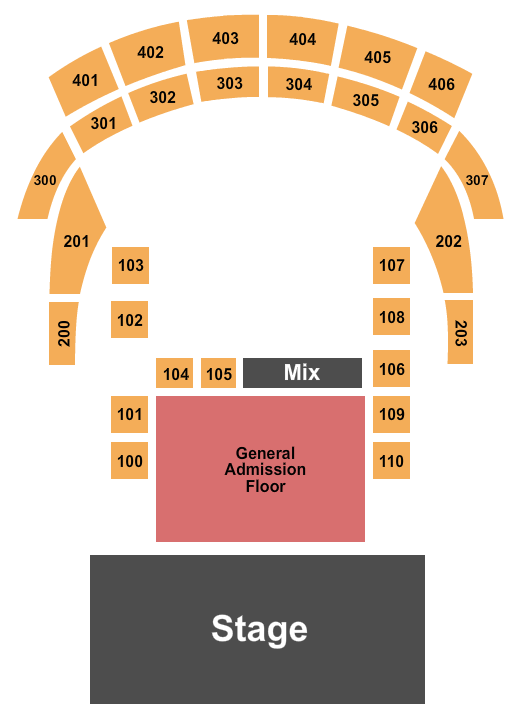 Howard Theatre - DC Endstage GA Flr Seating Chart