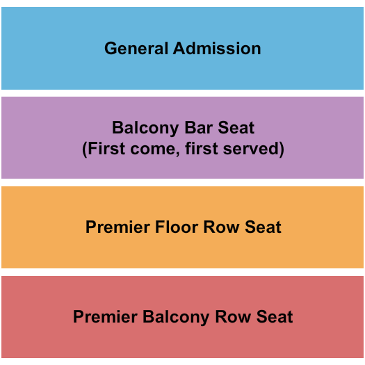 Howard Theatre - DC GA/Balc Bar/Premier Balc & Floor Seating Chart