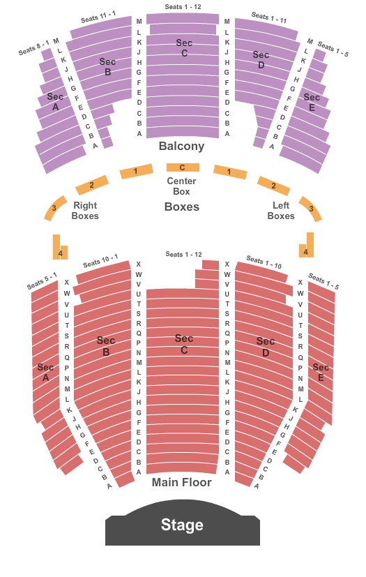 Hoyt Sherman Auditorium Seating Chart - Des Moines