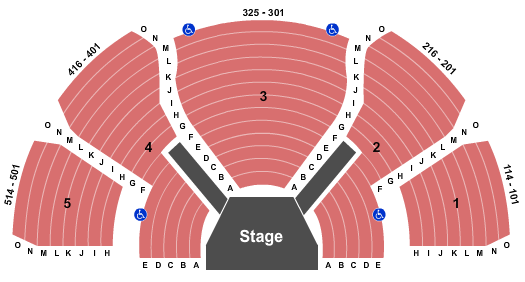 Hubbard Stage - Alley Theatre Seating Map