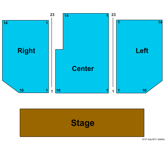 Hughes Brothers Celebrity Theatre End Stage Seating Chart
