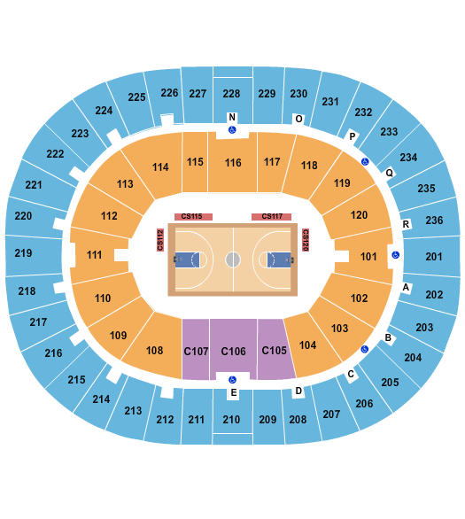 Humphrey Coliseum Basketball Seating Chart