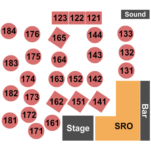 Humphrey's Backstage Live Seating Chart