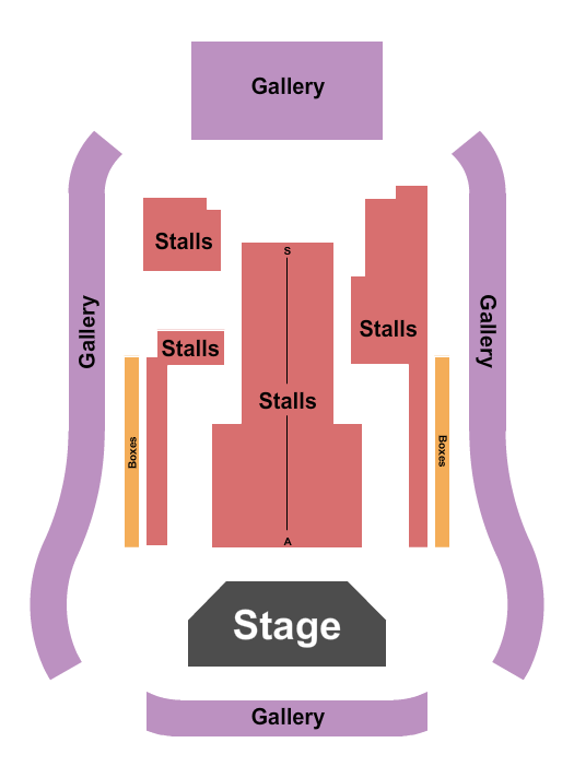 Huntingdon Hall Stalls & Gallery Seating Chart