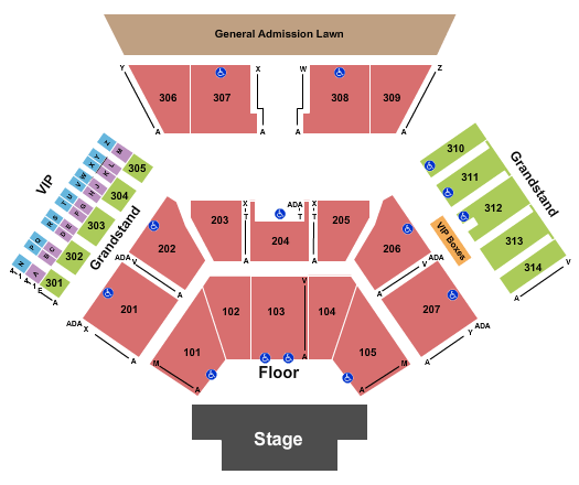 Huntington Bank Pavilion at Northerly Island End Stage Seating Chart