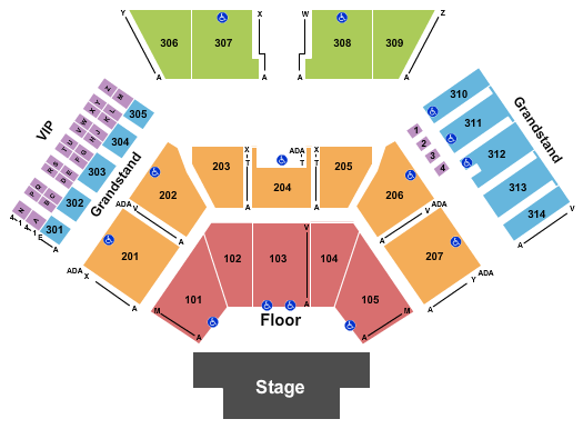 Huntington Bank Pavilion at Northerly Island Endstage No Lawn Seating Chart