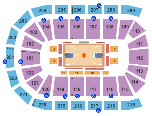 Huntington Center Basketball Seating Chart