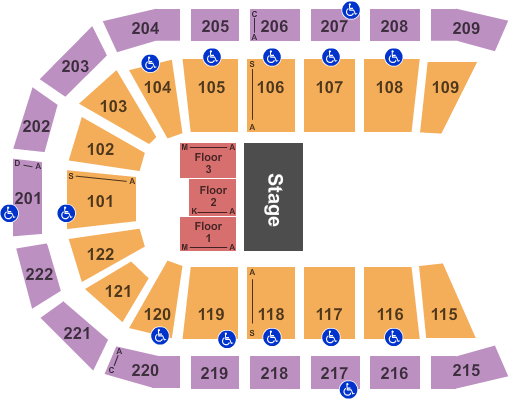 seating chart for Huntington Center - Brit Floyd - eventticketscenter.com