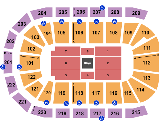 Huntington Center Center Stage Seating Chart