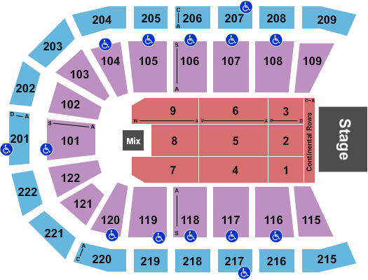Huntington Center Endstage Cont 2 Seating Chart