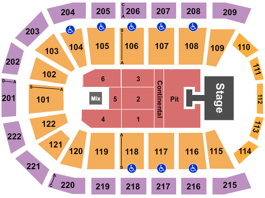 Huntington Center Endstage Pit Seating Chart