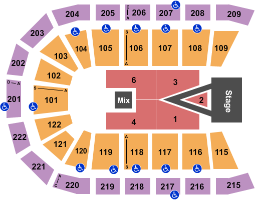 Huntington Center For King And Country Seating Chart