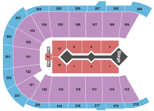 Huntington Center For King and Country Seating Chart