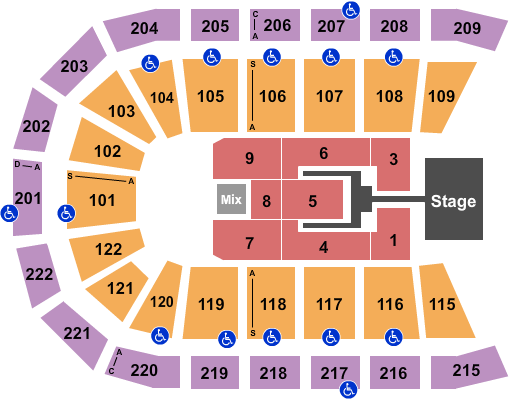 Huntington Center TobyMac Seating Chart