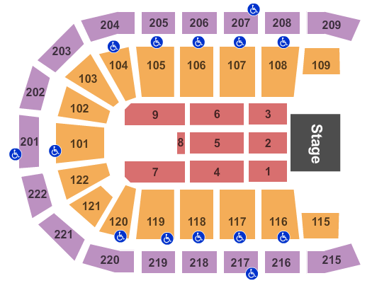 seating chart for Huntington Center - Tool - eventticketscenter.com