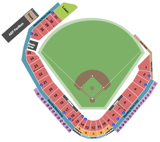 seating chart for Huntington Park - Baseball - eventticketscenter.com