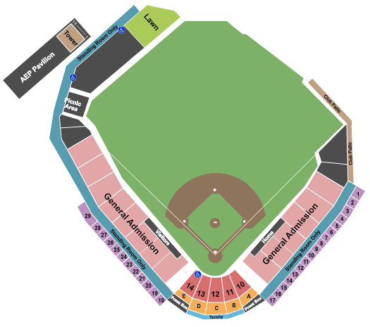 Huntington Park Celebrity Softball Seating Chart