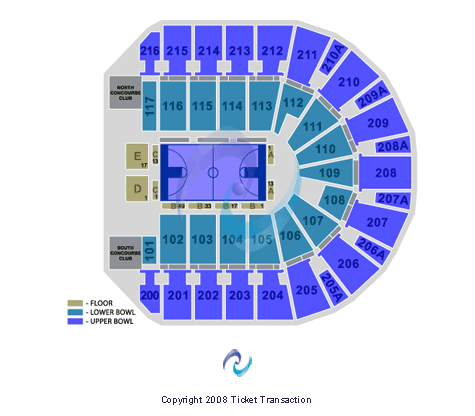 Vibrant Arena at The MARK Basketball Seating Chart