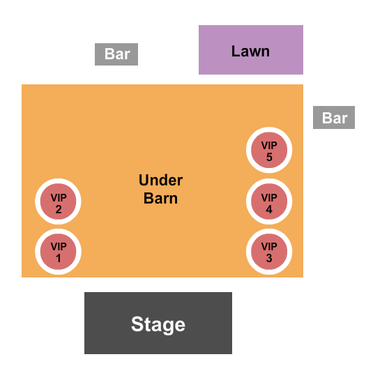 I Bar Ranch Under Barn/GA/VIP Seating Chart