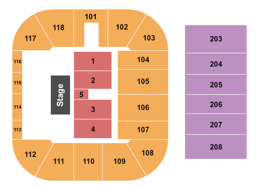 ICCU Arena Endstage 2 Seating Chart