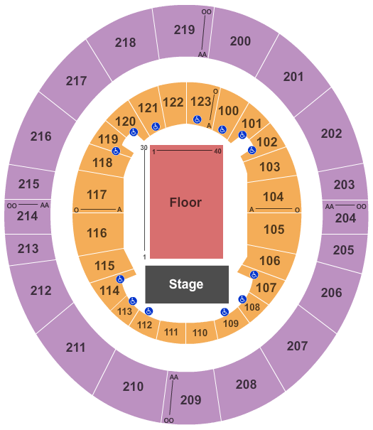 ISU Hulman Center End Stage Seating Chart