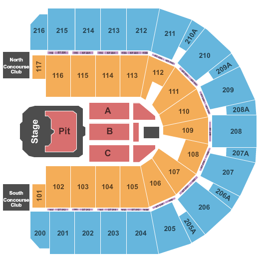 Vibrant Arena at The MARK Eric Church Seating Chart