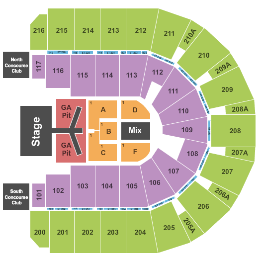 Vibrant Arena at The MARK Florida Georgia Line Seating Chart