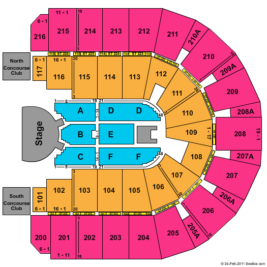 Vibrant Arena at The MARK Keith Urban Seating Chart