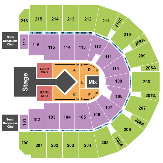 Vibrant Arena at The MARK Luke Bryan Seating Chart