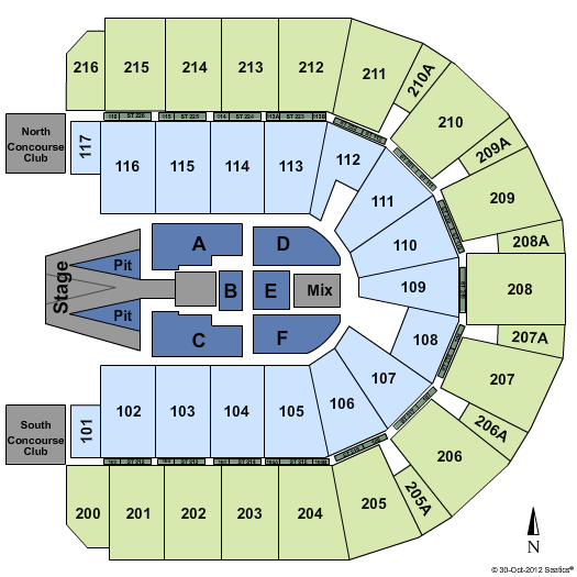 Vibrant Arena at The MARK Maroon 5 Seating Chart