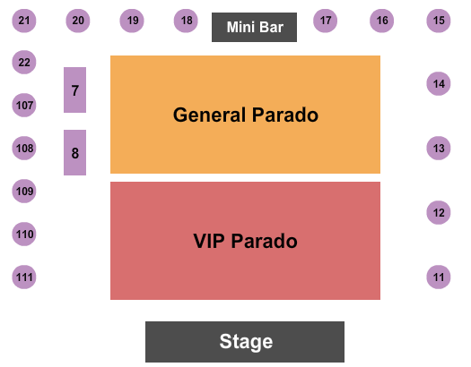 Ibiza SLC Ultra Lounge Endstage GA/VIP Seating Chart