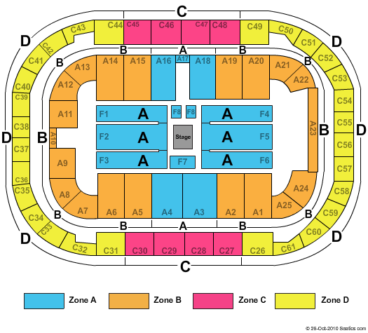 Arena At Ford Idaho Center Dane Cook Zone Seating Chart
