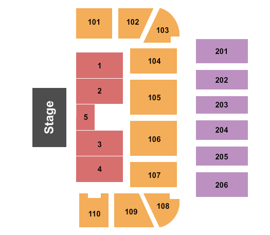 ICCU Arena End Stage Seating Chart