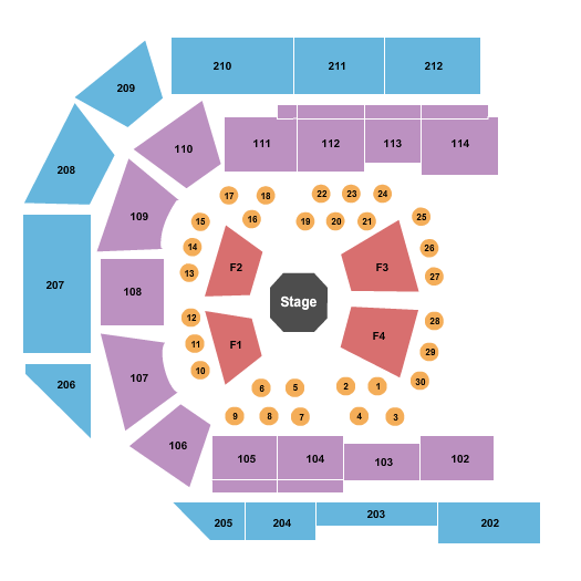 ICCU Arena MMA Seating Chart