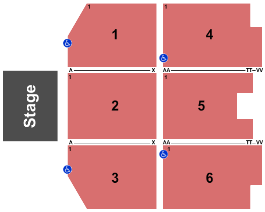 Ilani Cowlitz Ballroom Rascal Flatts Seating Chart