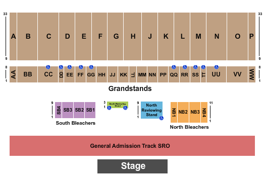 Illinois State Fairgrounds - Grandstand Seating Chart