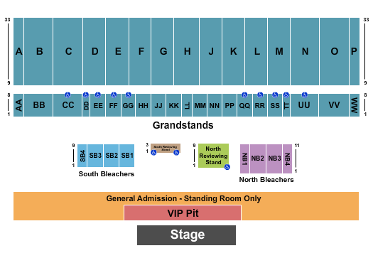 Illinois State Fairgrounds - Grandstand Endstage VIP Seating Chart