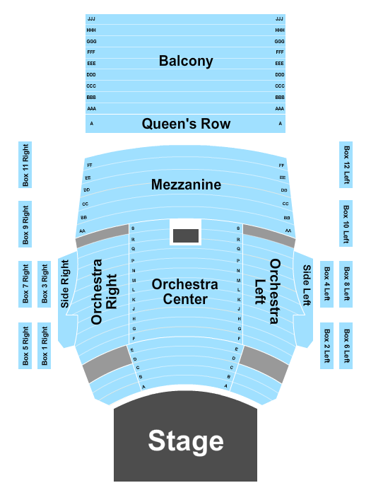 Immersive Media Performing Arts Center Endstage 3 Seating Chart