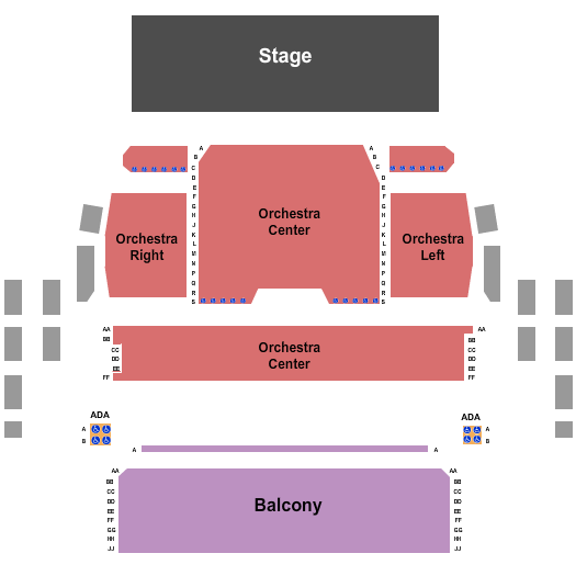 Immersive Media Performing Arts Center End Stage Seating Chart