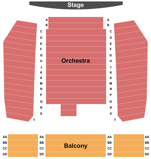 Imperial Theatre - Ontario End Stage Seating Chart