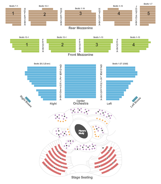 Imperial Theatre - NY Stage Seating Seating Chart