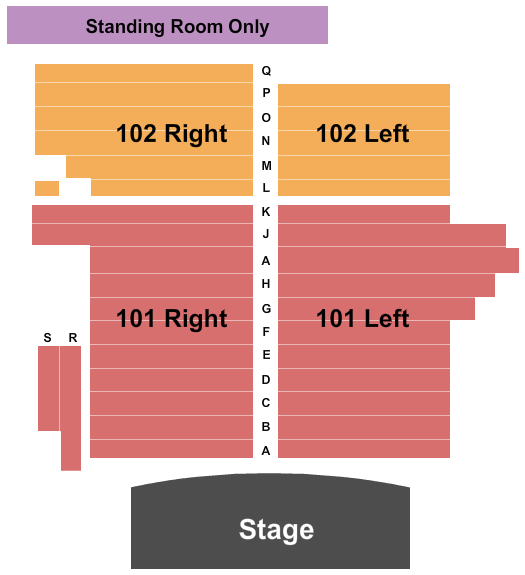 Indian Crossing Casino End Stage Seating Chart