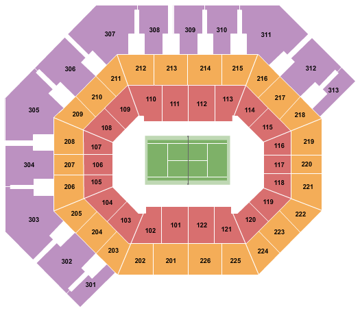 Indian Wells Tennis Garden - Stadium 2 Tennis Seating Chart