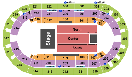 Corteva Coliseum Endstage Seating Chart