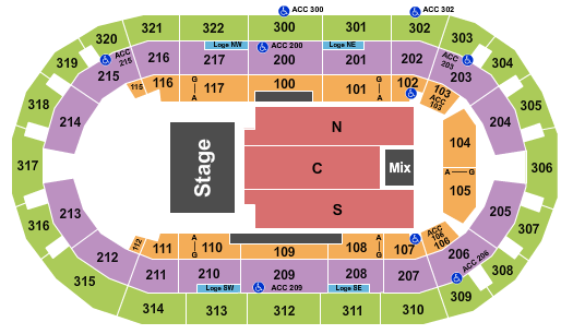 Detailed Seating Chart for Indiana Farmers Coliseum in Indianapolis, IN