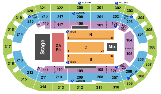 Indiana Farmers Coliseum Real 98.3 Birthday Bash Seating Chart