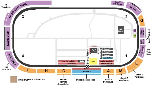 Indianapolis Motor Sdway Seating Chart Indy Sdway See Events That Use This Seating Chart Configuration